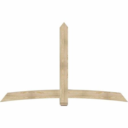 Ekena Millwork Bellingham Rough Sawn Timber Gable Bracket, Douglas Fir, 96"W x 60"H x 6"D x 6"F, 15/12 Pitch GBW096X60X0606BEL00RDF